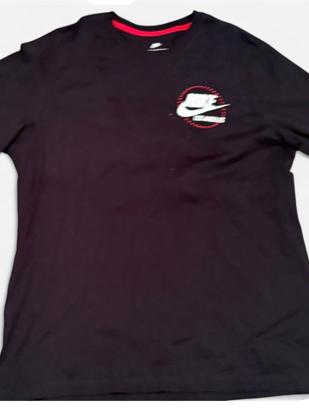 Nike Black Short Sleeve Tee with Red Accent
